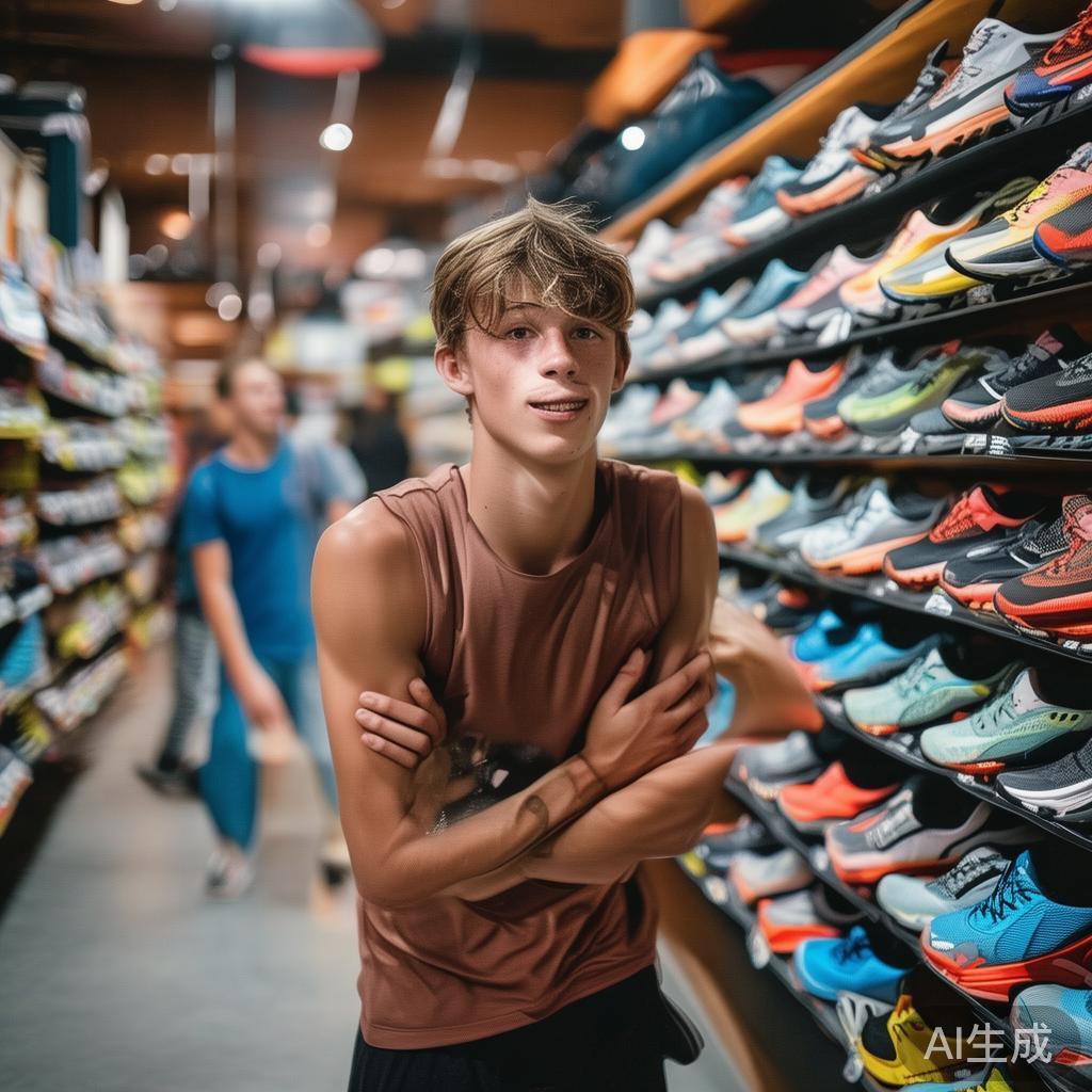 以一位热爱跑步的年轻人为例，他在购买跑鞋时遇到困扰